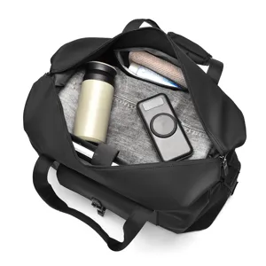Grande borsa da viaggio per uomo, borsone da lavoro impermeabile con separazione bagnato-asciutto.
