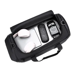 Black waterproof travel duffel bag large capacity fitness gym bag for men and women commuting