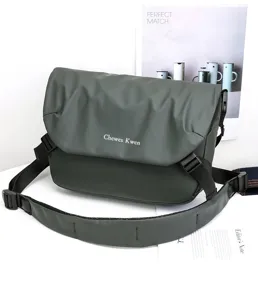 Men stylish waterproof oxford cloth messenger bag, casual crossbody shoulder bag for daily use.