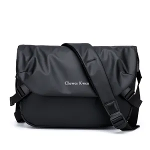 Mens Oxford Cloth Waterproof Crossbody Bag Fashion Casual Messenger Bag Multi-Pockets Shoulder Bag Travel Business Satchel