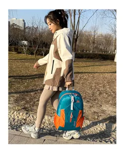 Outdoor lightweight foldable backpack with large capacity, ideal for hiking, cycling, and travel.