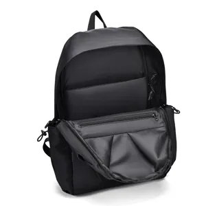 Sac à dos pour ordinateur portable étanche noir de grande capacité pour hommes.