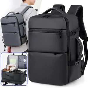 Men Business Backpack Large Capacity Waterproof Oxford Cloth Commuting Laptop Bag Wear-Resistant Casual Travel Bag