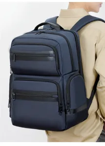 Large capacity business travel waterproof backpack multi-compartment casual daypack