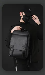 Uomo vintage grande capacita pelle zaino moda casual computer scuola libro borsa