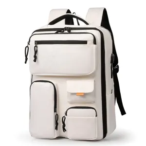 Business Oxford Cloth Backpack Casual Commuter Travel Laptop Backpack Waterproof Wear-Resistant Unisex School Bag
