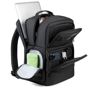 Men's business travel waterproof backpack with large capacity, multi-pocket design.