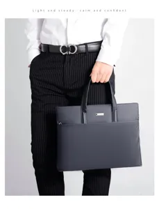 Borsa da lavoro elegante da uomo cartella in tessuto oxford borsa porta pc ufficio