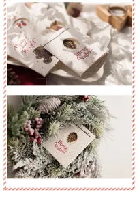 Lot de cartes de vœux de Noël design creux de vacances bénédiction cartes de remerciement