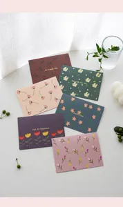 Set di biglietti di auguri floreali retrò per compleanni feste e occasioni romantiche.