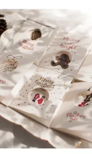 Cartes de vœux de Noël ensemble vacances creuses cartes pliées en trois cartes de fête