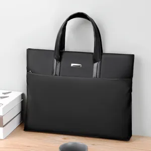 Borsa Portadocumenti da Lavoro per Uomo Grande Capacità Borsa per Laptop in Poliestere Impermeabile Borsa da Viaggio Casual