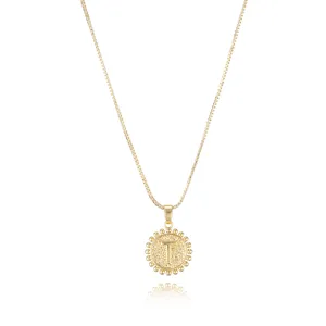 Goldene Initialen T Anhänger Halskette für Damen, elegante Schlüsselbein Kette Schmuck.