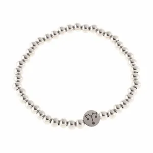 Stainless steel 12 constellation beaded bracelet for women minimalist fashion jewelry.