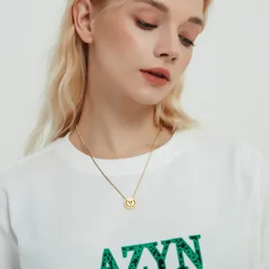 Gold stainless steel letter Y pendant necklace minimalist clavicle chain for women jewelry