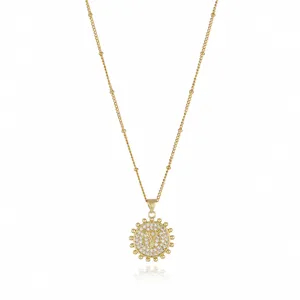 Gold paved zircon letter Y pendant clavicle chain, elegant fashion jewelry necklace for women.