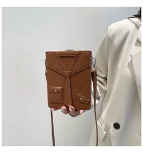 Borsa a tracolla da donna design cravatta abito novità casual in ecopelle borsa messenger quotidiana