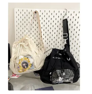 Zaino Ita con Coulisse in Tela Finestra Chiara Carino Borsa Scuola Casual Donna
