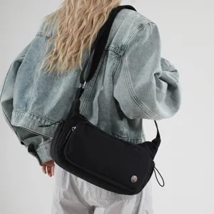 Borsa a tracolla in nylon casual da donna, borsa messenger multifunzione impermeabile.