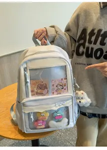 Sac a dos Ita transparent japonais cartable style de campus grande capacite decontracte