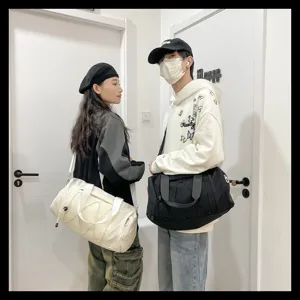 Large capacity sports gym duffel bag casual travel shoulder bag for men and women
