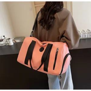 Grand sac de voyage polochon pour femme, fitness de sport multifonctionnel sec et humide.
