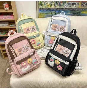 Sac a dos ita transparent japonais grande capacite joli cartable pour les femmes