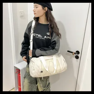 Versatile large capacity sports gym duffel bag for travel yoga, casual shoulder bag.