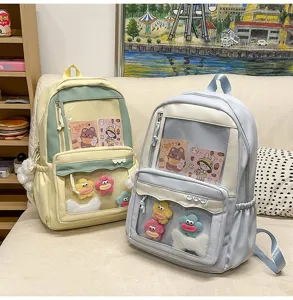Sac à dos ita transparent japonais cartable mignon grande capacité décontracté minimaliste