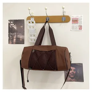 Lightweight sports yoga gym duffle bag large capacity casual travel shoulder bag for students