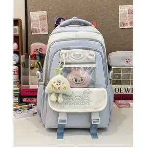 Süßer japanischer Schulrucksack große Kapazität Studenten Alltagsrucksack hellblau