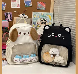 Zaino ita trasparente, simpatico zainetto per studenti con design di animali e finestra trasparente.
