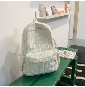 Ιαπωνικό στυλ πιέτες casual σακίδιο πλάτης για γυναίκες μαθήτριες σχολική τσάντα ταξιδιού