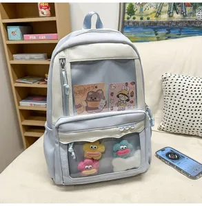 Sac a dos ita transparent decontracte et de grande capacite avec fenetre transparente et peluches.