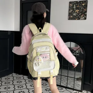 Niedlicher ästhetischer Schüler-Rucksack mit großer Kapazität für Mädchen Alltag