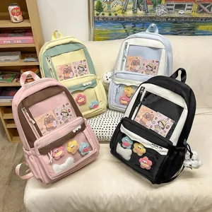 Japanischer transparenter Ita-Rucksack große Kapazität Campus Freizeit Schultasche Damen Alltag