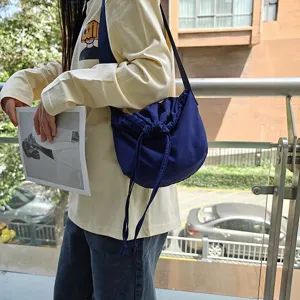 Nylon crossbody dumpling bag casual street style large capacity shoulder bag for daily use