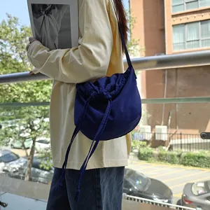 Large capacity nylon crossbody bag streetwear style casual unisex dumpling shoulder bag