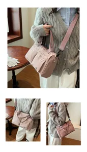 Γυναικεία casual puffy νάιλον τσάντα χιαστί ελαφρύ ευέλικτη τσάντα ώμου καθημερινή τσάντα