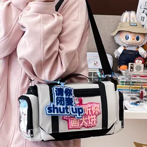 Large capacity ita bag student shoulder messenger bag for ACGN fans with clear doll window