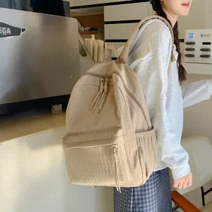 Sac à dos en toile de grande capacité pour étudiants de style japonais voyage