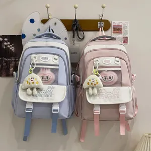 Niedlicher Schulrucksack mit großer Kapazität für Mädchen und lässiger College-Stil