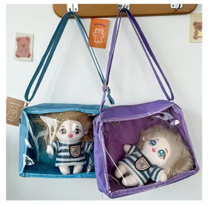 Cute transparent ita bag for 25cm dolls, sweet Harajuku style cross-body bag for daily wear.