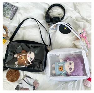 Japanese harajuku clear ita bag transparent 25cm doll shoulder bag for cute girls