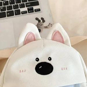 Sac bandoulière en toile pour chien de dessin animé mignon, sac de téléphone japonais élégant.