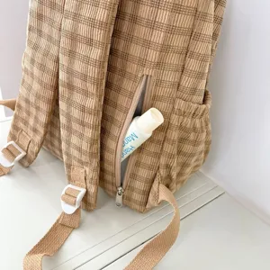 Σακος σχολειου απο κορδουγι καρε vintage casual ταξιδιου με ρυθμιζόμενους ιμάντες.