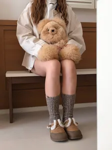 Winter dicke Strick-Wollsocken für Damen, kuschelig warme Thermosocken, stilvoller Alltags-Look.