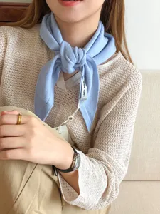 Pañuelo triangular de punto liso invierno cálido lana cuello estilo coreano moda.
