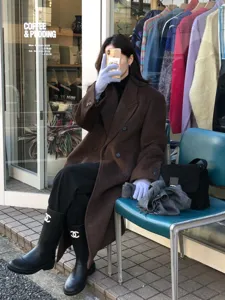 Gants tactiles en tricot chaud d'hiver pour femmes, gants thermiques d'équitation en laine cozy.