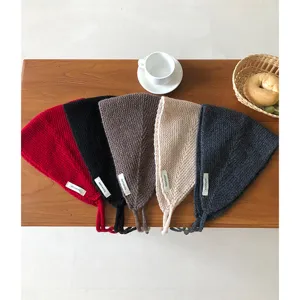 Herbst Winter 100% Wolle Strick Ohrenschützer warme Sturmhaube stylische winddichte Kappe.